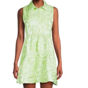 Amanda Uprichard Lime Green Sleeveless Mini Dress